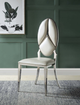 ACME Furniture Cyrene 2-Piece Antique White/Chrome Side Chair Set-1