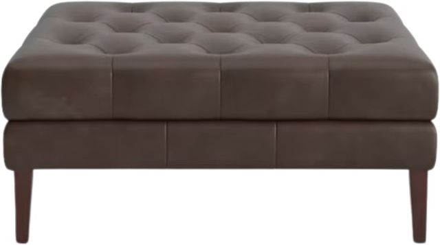 Bassett® Furniture Customizable Danbury Large Leather Ottoman-1