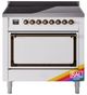 Ilve® Nostalgie II Noblesse 36'' Custom RAL Color Pro Style Induction Range with Burnished Trim-0