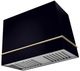 La Cornue Loge Series 44" Matte Black Wall Mounted Range Hood with Polished Brass Trim-0
