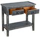 Sunny Designs™ Black Sand 2-Drawer Side Table with Shelf-1