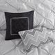 Olliix by Madison Park Laurel 7 Piece Grey King Tufted Comforter Set-5