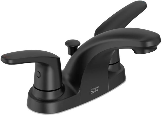 American Standard Colony® PRO Matte Black 4" Centerset 2-Handle Bathroom Faucet with Lever Handles-4