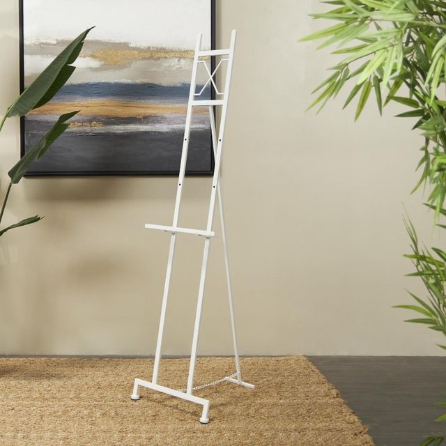 Deco Marche White Tall Adjustable 3 Tier Display Easel with Chain Support-3