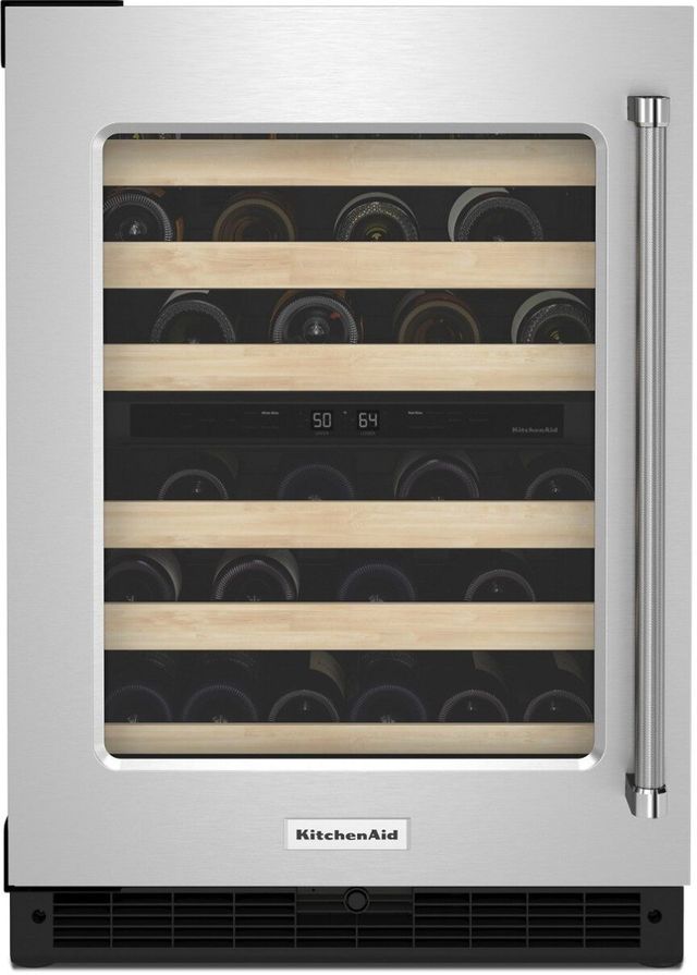 KitchenAid® 24" Stainless Steel Wine Cooler-1