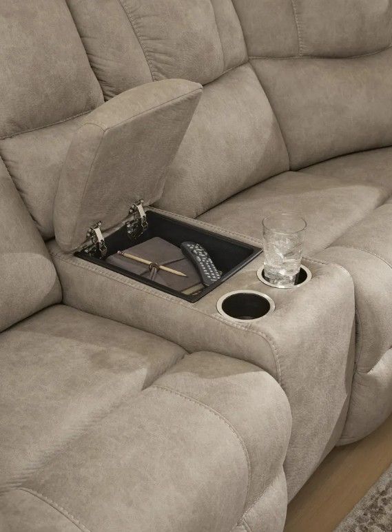 Signature Design by Ashley® Pearce-Pike 3-Piece Birch Manual Reclining Sectional and Double Console-2