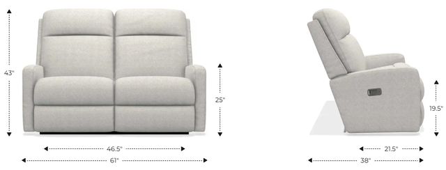 La-Z-Boy® Finley Bone Power Wall Reclining Loveseat with Headrest and Lumbar-2
