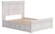 Signature Design by Ashley® Makidern Whitewash Queen Panel Bed with 2-Drawer Storage-1