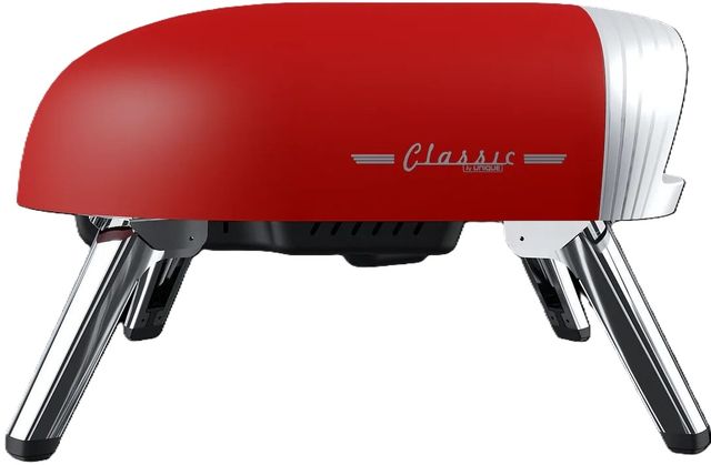 Unique® Appliances Classic Retro 16'' Candy Apple Red Liquid Propane Pizza Oven-1