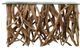 Uttermost® Glass Top Console Table with Natural Base-3