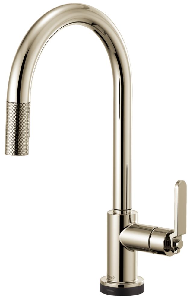 Brizo Litze® Brilliance® Polished Nickel SmartTouch® Pull-Down Kitchen Faucet with Arc Spout and Industrial Handle-0