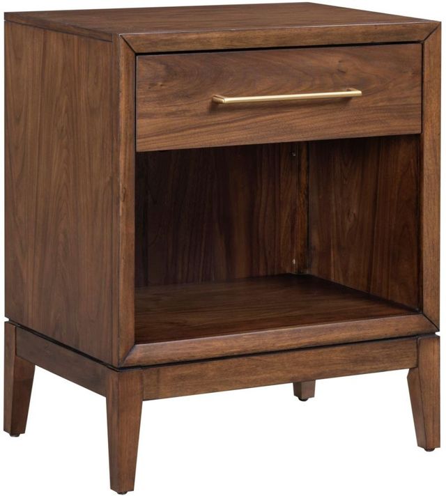 aspenhome® Jasper Modern Walnut 1-Drawer Nightstand-0