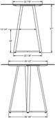 Amisco Customizable Dirk Walnut Veneer Counter Height Table with 36" Tabletop -1