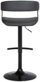 Armen Living Calista Black Upholstered Adjustable Bar Stool-4