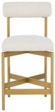 Fairfield® Customizable Coley Counter Stool with Brushed Brass Legs-1