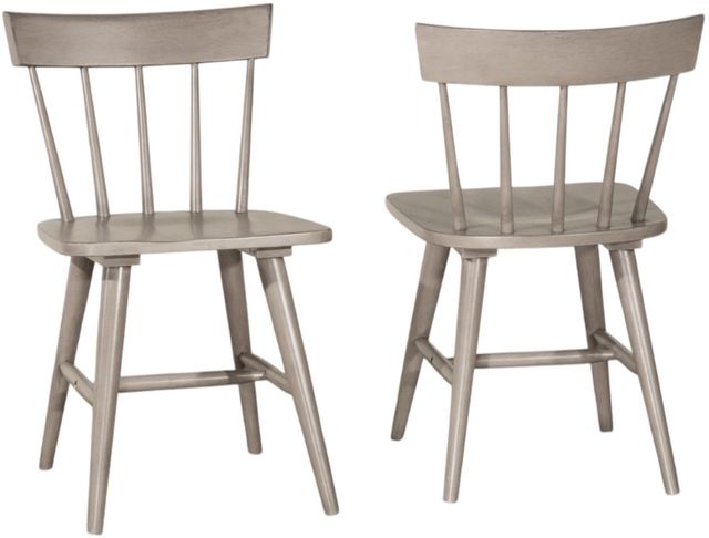 HH2 Home Mayson 2-Piece Gray Dining Chairs with Spindle Back-2