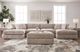Signature Design by Ashley® Nexora-Court 4-Piece Burlap Double Chaise Sectional-2
