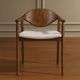 Uttermost® Augusta Walnut/White Dining Arm Chair-2