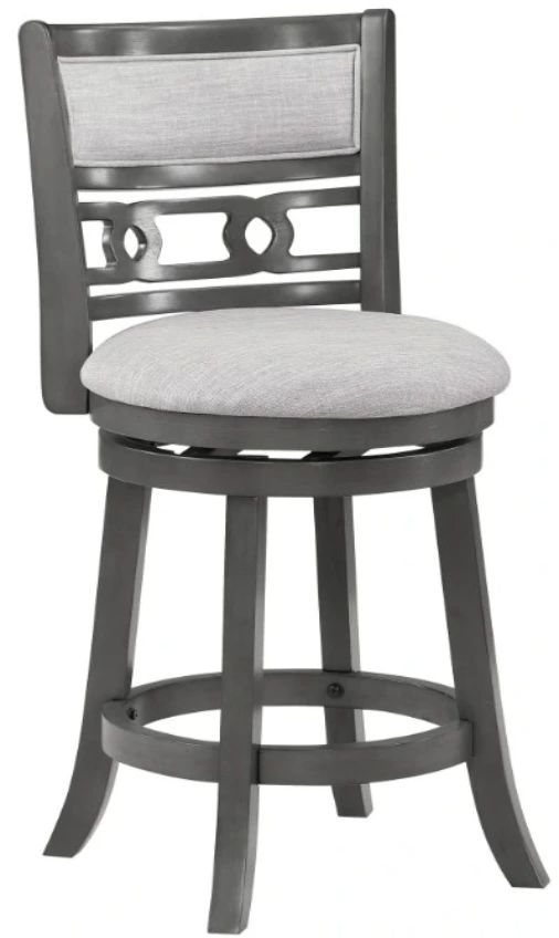 New Classic® Home Furnishings Gia Gray 29'' Swivel Bar Stool-0
