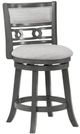 New Classic® Home Furnishings Gia Gray 29'' Swivel Bar Stool-0
