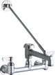 Elkay Rough Chrome 8" Centerset Wall Mount Faucet with 7" Bucket Hook Spout and 2" Lever Handles-0