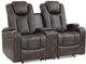 Homelegance® Tabor Brownish Gray Power Reclining Loveseat-0