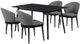Armen Living Westmont and Juno 5-Piece Charcoal/Black Dining Set-0