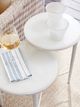 Tommy Bahama® Outdoor Seabrook Oyster Tiered End Table with Glass Top-1