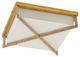 Currey & Company Connor Natural/Dark Contemporary Gold Leaf Flush Mount Light-1