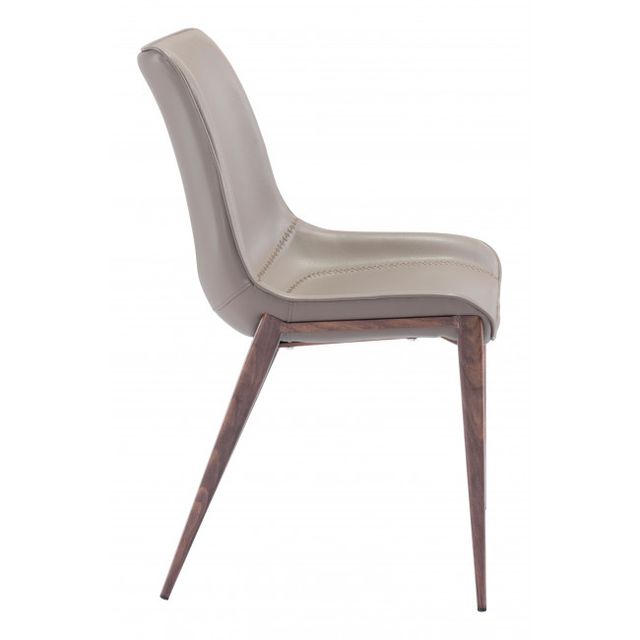 Zuo® Modern Magnus Gray/Walnut Dining Chair-1