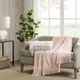 Olliix by Madison Park Chloe Grey 50x60" Cotton Chenille Tufted Throw-3