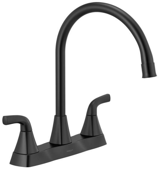 Peerless Parkwood® Matte Black 12" 2-Handle Kitchen Faucet -0