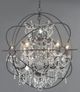 YHD Contessa Matte Black 7-Light Orb Chandelier-2