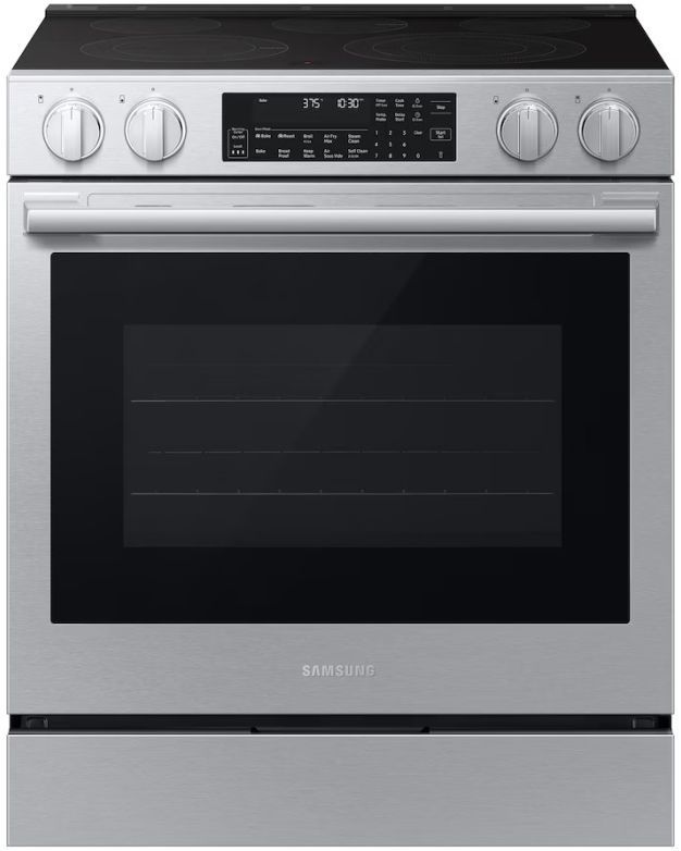 Samsung 30'' Fingerprint Resistant Stainless Steel Slide-In Electric Range with Soft Closing Door -0