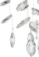 A & B Home Glass/Gold Chandelier with Hanging Leaves-4