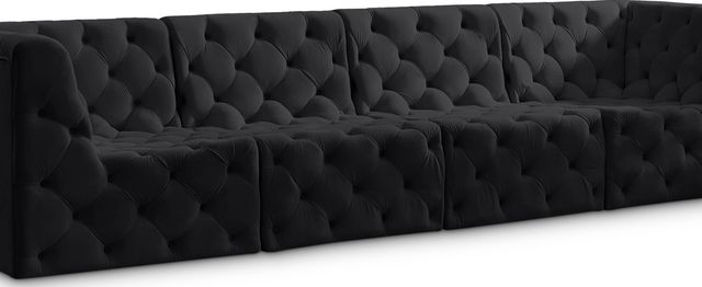Meridian Furniture Tuft Black Velvet 128" Modular Sofa-0
