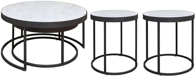 Signature Design by Ashley® Windron 3-Piece Black/White Living Room Table Set-0