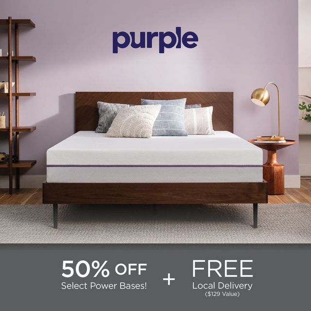 Purple® Essential Purple® 10" Grid Technology Medium Firm Smooth Top Queen Mattress in a Box