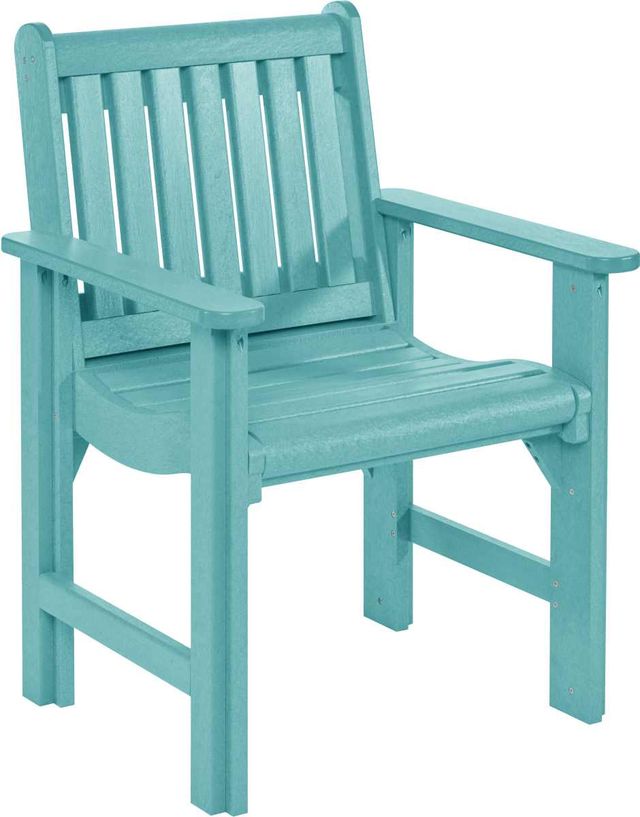 C.R. Plastic Generation Line Turquoise Dining Arm Chair-0