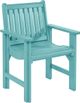 C.R. Plastic Generation Line Turquoise Dining Arm Chair-0