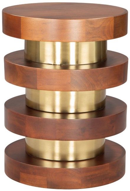 Zuo® Modern Marigot Brown/Gold Side Table-2