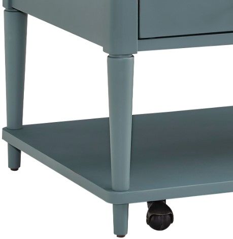 Null Furniture Expressions Gray Birch Rectangular Cocktail Table with Indigo Base -3