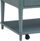 Null Furniture Expressions Gray Birch Rectangular Cocktail Table with Indigo Base -3