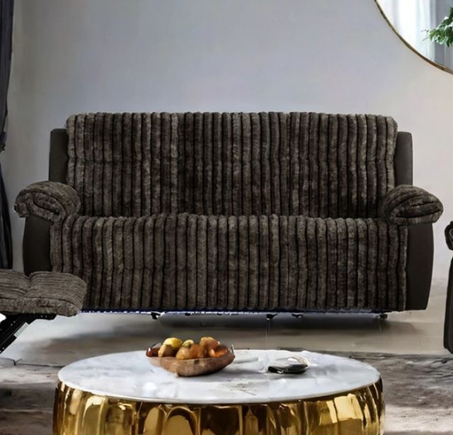 Furniture of America® Dionysus Brown Manual Reclining Sofa-1