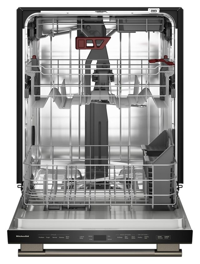 KitchenAid® 24" Black Ore Top Control Built-In Dishwasher with Third Level Jet Rack and 40+ Total Wash Jets-2