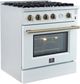 FORNO® Marco 30" White Pro Style Gas Range-3