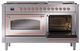 Ilve® Nostalgie II Noblesse 60'' Stainless Steel Pro Style Dual Fuel Range with Copper Trim-4
