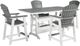 Signature Design by Ashley® Transville 5-Piece Gray/White Outdoor Counter Height Dining Set-0