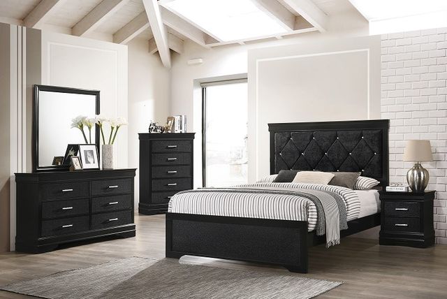 Crown Mark Amalia Black Bed-1