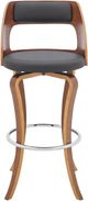 Armen Living Grady Gray/Walnut Swivel Bar Stool-2